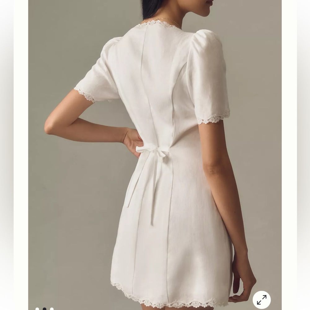 Reformation NEW Anabella Linen Mini Dress - Picture 2 of 7